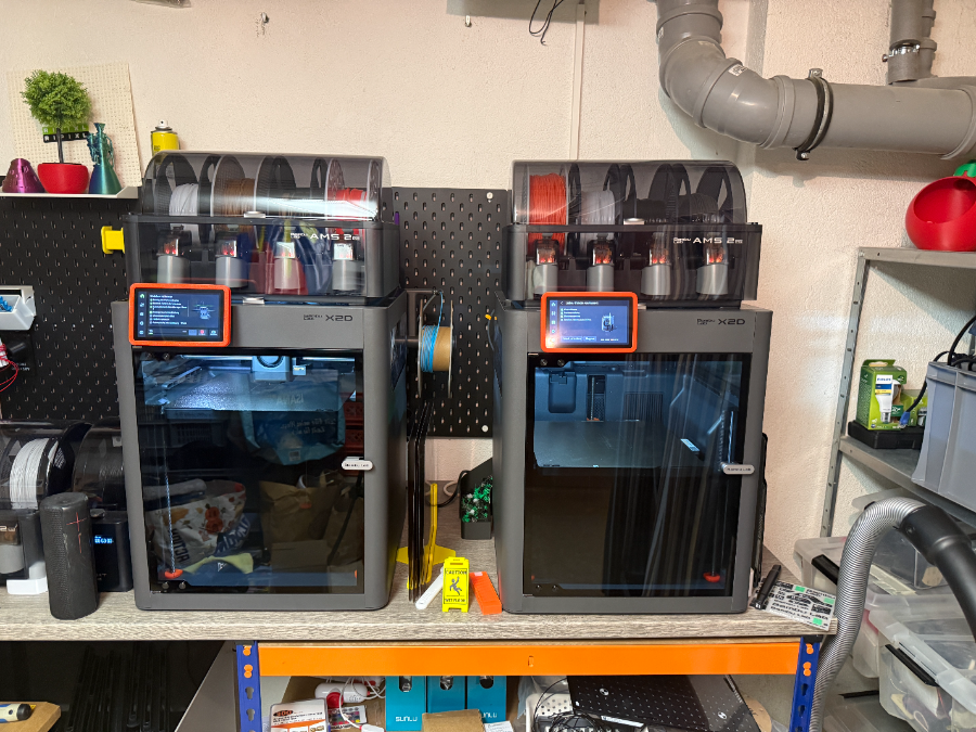 Bambu Lab X2D in der RiPixL Werkstatt