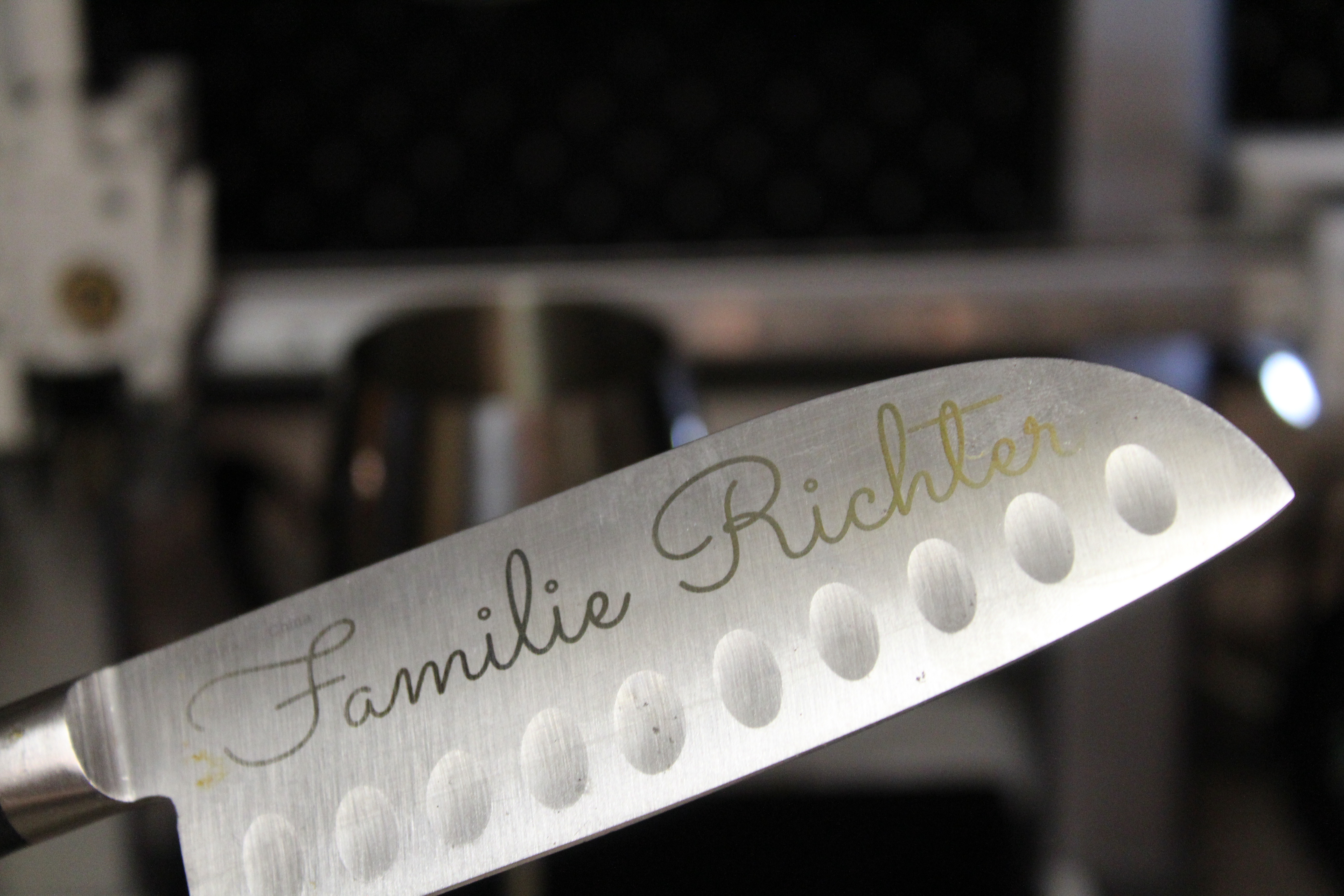 Messer graviert mit Familienname
